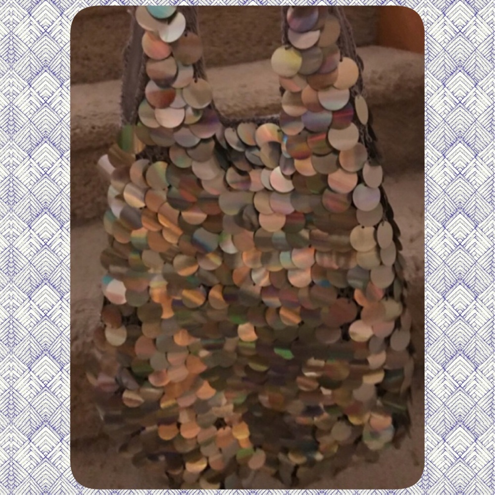 Glimmering small hobo bag